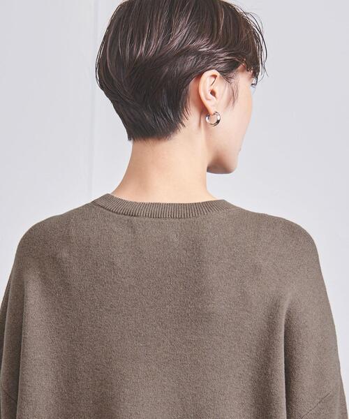 UNITED ARROWS（ユナイテッドアローズ）の「C/CA クルーネック ニットワンピース（ワンピース・レディース・ブラック/モカ・FREE）」の7枚目の写真