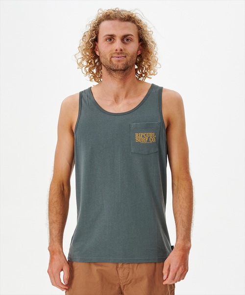 rip curl（リップカール）の「【RIPCURL（リップカール）】MADE FOR TANK/プリントタンクトップ・ノースリーブ（タンクトップ・メンズ・ホワイト/ブラック系その他/グレー系その他・SMALL/MEDIUM/LARGE/X-LARGE/X-SMALL）」の3枚目の写真