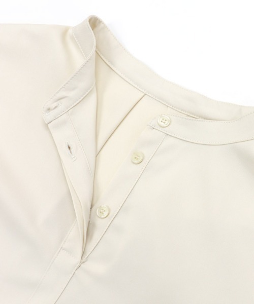 Pierrot（ピエロ）の「バンドカラー裾切り替えワンピース（ワンピース・レディース・ブラック/ブラウン/アイボリー/グリーン系その他/ブルー系その他・M/L/PM）」の12枚目の写真