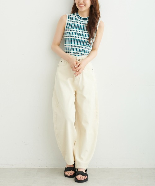 FREE'S MART（フリーズマート）の「◆デニムエッグパンツ（デニムパンツ・レディース・ネイビー/ホワイト/ライトインディゴブルー・SMALL/MEDIUM）」の13枚目の写真