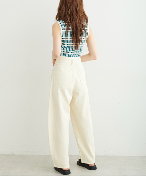 FREE'S MART（フリーズマート）の「◆デニムエッグパンツ（デニムパンツ・レディース・ネイビー/ホワイト/ライトインディゴブルー・SMALL/MEDIUM）」の15枚目の写真