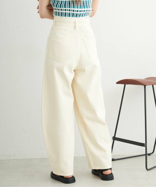 FREE'S MART（フリーズマート）の「◆デニムエッグパンツ（デニムパンツ・レディース・ネイビー/ホワイト/ライトインディゴブルー・SMALL/MEDIUM）」の18枚目の写真