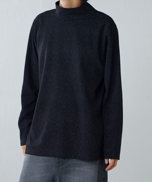 Lui's（ルイス）の「総柄ハイネックタートルカットソー（Tシャツ