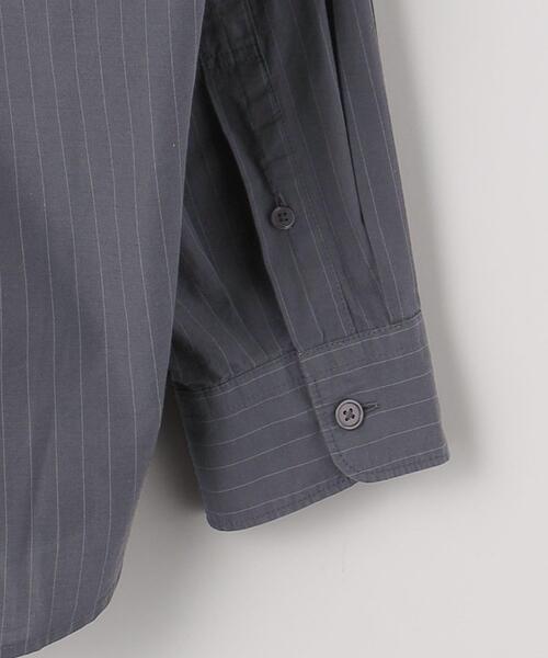 green label relaxing(グリーンレーベルリラクシング)の「コットンWLストライプ ジャストルーズ シャツ -ウォッシャブル-(シャツ/ブラウス・メンズ・ダークグリーン/ベージュ/ダークグレー・S/M/L/XL)」の16枚目の写真