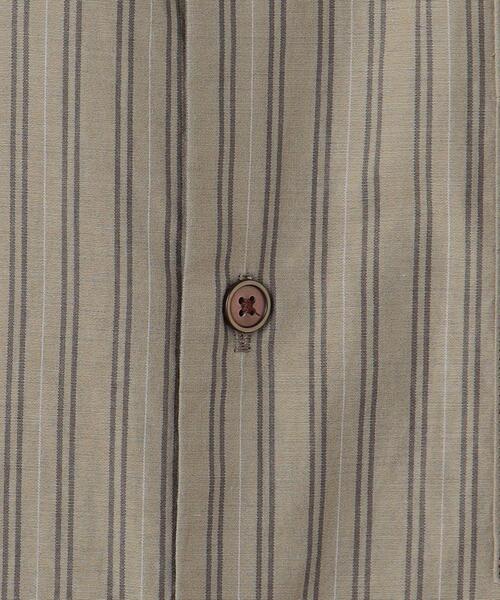 green label relaxing(グリーンレーベルリラクシング)の「コットンWLストライプ ジャストルーズ シャツ -ウォッシャブル-(シャツ/ブラウス・メンズ・ダークグリーン/ベージュ/ダークグレー・S/M/L/XL)」の21枚目の写真