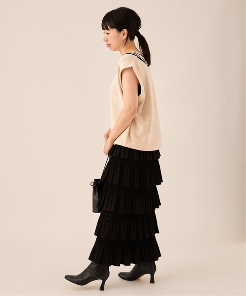 journal standard L'essage（ジャーナルスタンダードレサージュ）の「COラインベスト（ベスト・レディース・ネイビー/アイボリー・FREE）」の16枚目の写真