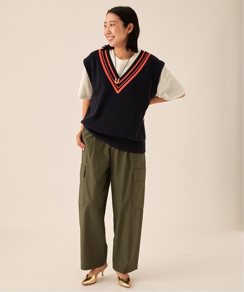 journal standard L'essage（ジャーナルスタンダードレサージュ）の「COラインベスト（ベスト・レディース・ネイビー/アイボリー・FREE）」の20枚目の写真