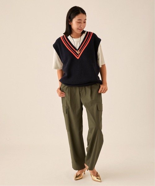 journal standard L'essage（ジャーナルスタンダードレサージュ）の「COラインベスト（ベスト・レディース・ネイビー/アイボリー・FREE）」の3枚目の写真