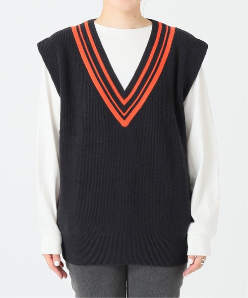 journal standard L'essage（ジャーナルスタンダードレサージュ）の「COラインベスト（ベスト・レディース・ネイビー/アイボリー・FREE）」の14枚目の写真