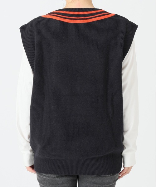 journal standard L'essage（ジャーナルスタンダードレサージュ）の「COラインベスト（ベスト・レディース・ネイビー/アイボリー・FREE）」の4枚目の写真