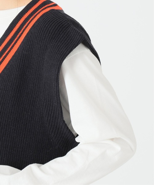 journal standard L'essage（ジャーナルスタンダードレサージュ）の「COラインベスト（ベスト・レディース・ネイビー/アイボリー・FREE）」の8枚目の写真