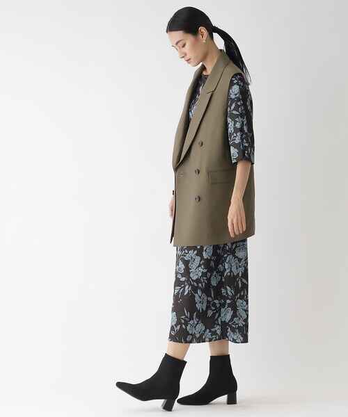 OPAQUE.CLIP（オペークドットクリップ）の「◆ダブルブレスト テーラードベスト【JAPAN FABRIC/WEB限定サイズ】（ベスト・レディース・ブラウン系その他/ダークネイビー・40/38/36）」の7枚目の写真