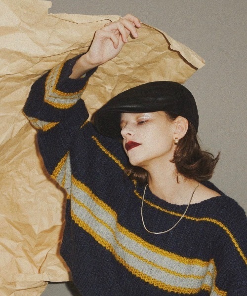 SHAGGIE(シャギー)の「スウェードハンチング帽(ハンチング/ベレー帽・レディース・ブラック/ブラウン・FREE)」の4枚目の写真