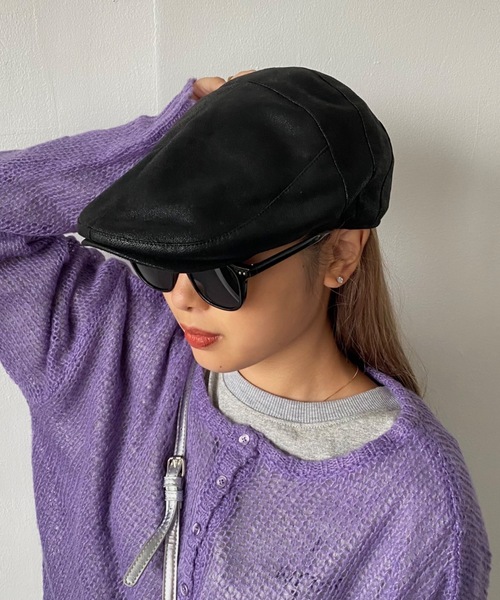 SHAGGIE(シャギー)の「スウェードハンチング帽(ハンチング/ベレー帽・レディース・ブラック/ブラウン・FREE)」の19枚目の写真