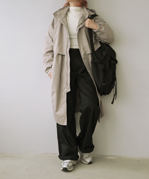 c.u.l（シーユーエル）の「ベネシャンフードコート culwd22a005（モッズコート・レディース・ブラック/アイボリー/グレイッシュベージュ・FREE）」の22枚目の写真