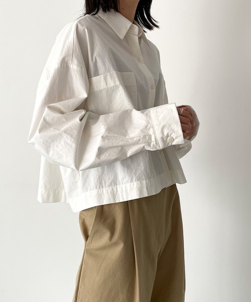 CANAL JEAN（キャナルジーン）の「El mar(エルマール) コットンポケットシャツ（シャツ/ブラウス・レディース・ベージュ/アイボリー・ONE SIZE）」の4枚目の写真