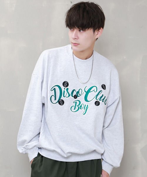 SPINNS（スピンズ）の「【ビッグシルエット】刺繍 クルーネックスウェット（スウェット・メンズ・ロイヤルブルー/ブラック/アッシュグレー/ピンク・ONESIZE）」の3枚目の写真