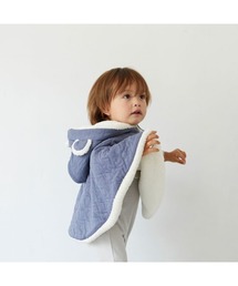 10mois（ディモワ）の「【10mois(ディモワ)】 starキルト うさぎ耳・くま耳つきマント（ポンチョ）」