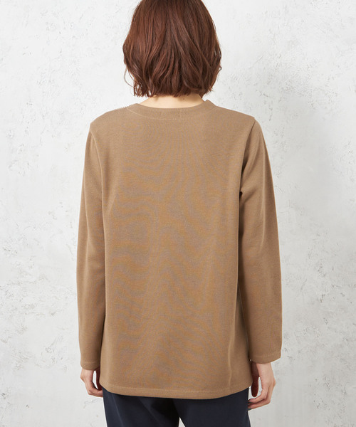 DECOY SINCE 1981(デコイシンスイチキュウハチイチ)の「チェックジャガードチュニック(Tシャツ/カットソー・レディース・グレー/ネイビー/ベージュ・L/M/LL)」の6枚目の写真