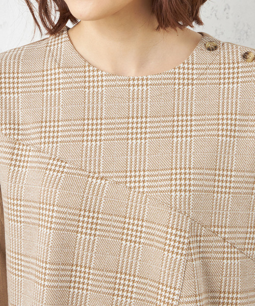 DECOY SINCE 1981(デコイシンスイチキュウハチイチ)の「チェックジャガードチュニック(Tシャツ/カットソー・レディース・グレー/ネイビー/ベージュ・L/M/LL)」の11枚目の写真