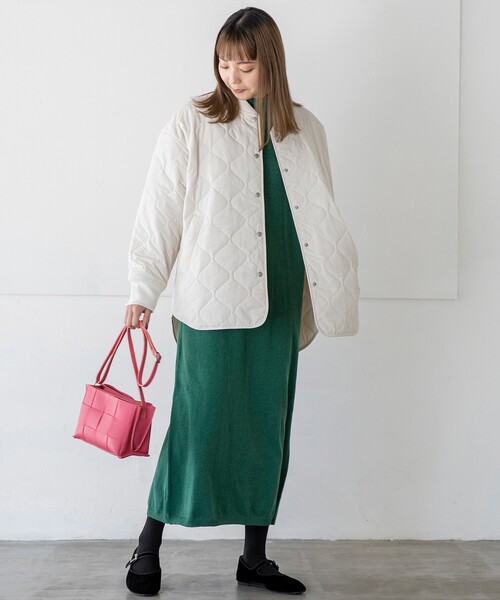 THE SHOP TK （ザ ショップ ティーケー ）の「◆【洗える】ハイネックロングニットワンピース/CLUEL 11月号掲載（ワンピース・レディース・ピンク系/グリーン/ブラウン系/ブラック・12）」の18枚目の写真