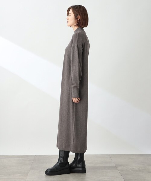 THE SHOP TK （ザ ショップ ティーケー ）の「◆【洗える】ハイネックロングニットワンピース/CLUEL 11月号掲載（ワンピース・レディース・ピンク系/グリーン/ブラウン系/ブラック・12）」の14枚目の写真