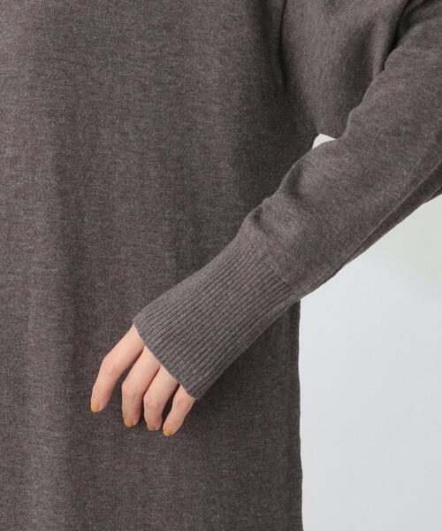 THE SHOP TK （ザ ショップ ティーケー ）の「◆【洗える】ハイネックロングニットワンピース/CLUEL 11月号掲載（ワンピース・レディース・ピンク系/グリーン/ブラウン系/ブラック・12）」の10枚目の写真