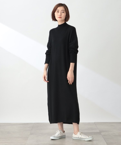 THE SHOP TK （ザ ショップ ティーケー ）の「◆【洗える】ハイネックロングニットワンピース/CLUEL 11月号掲載（ワンピース・レディース・ピンク系/グリーン/ブラウン系/ブラック・12）」の6枚目の写真