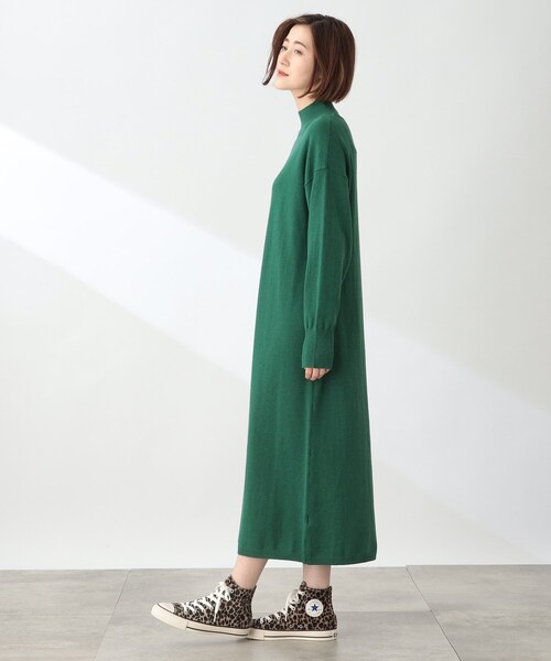 THE SHOP TK （ザ ショップ ティーケー ）の「◆【洗える】ハイネックロングニットワンピース/CLUEL 11月号掲載（ワンピース・レディース・ピンク系/グリーン/ブラウン系/ブラック・12）」の11枚目の写真