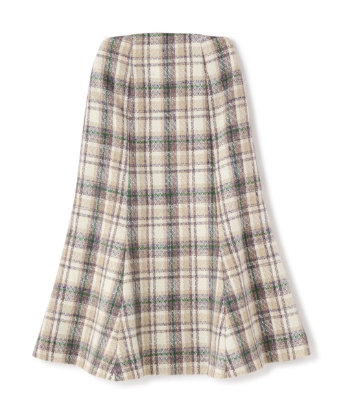 FREE'S MART(フリーズマート)の「◆ツイードチェックマーメイドスカート(スカート・レディース・ベージュ系その他/グリーン系その他/イエロー系その他・X-SMALL/MEDIUM/SMALL)」の1枚目の写真