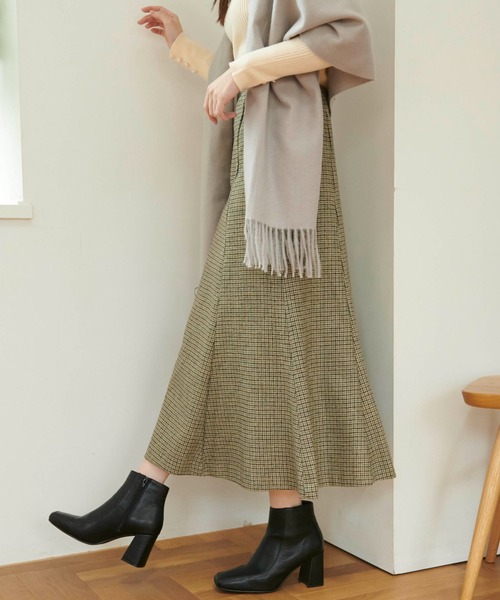FREE'S MART(フリーズマート)の「◆ツイードチェックマーメイドスカート(スカート・レディース・ベージュ系その他/グリーン系その他/イエロー系その他・X-SMALL/MEDIUM/SMALL)」の5枚目の写真
