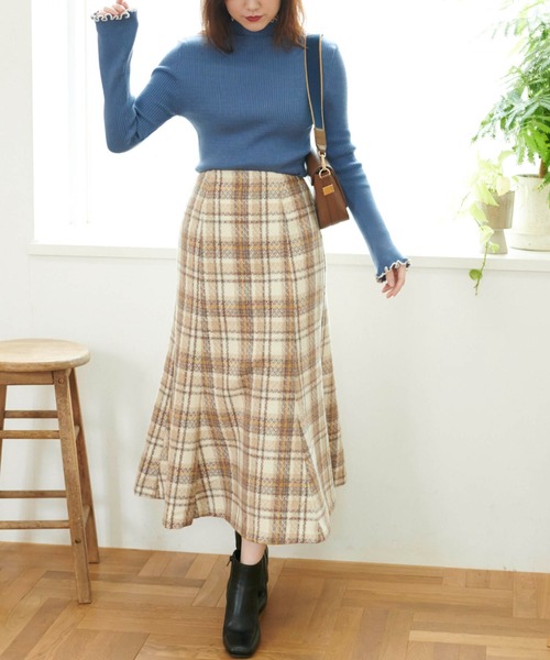 FREE'S MART(フリーズマート)の「◆ツイードチェックマーメイドスカート(スカート・レディース・ベージュ系その他/グリーン系その他/イエロー系その他・X-SMALL/MEDIUM/SMALL)」の13枚目の写真