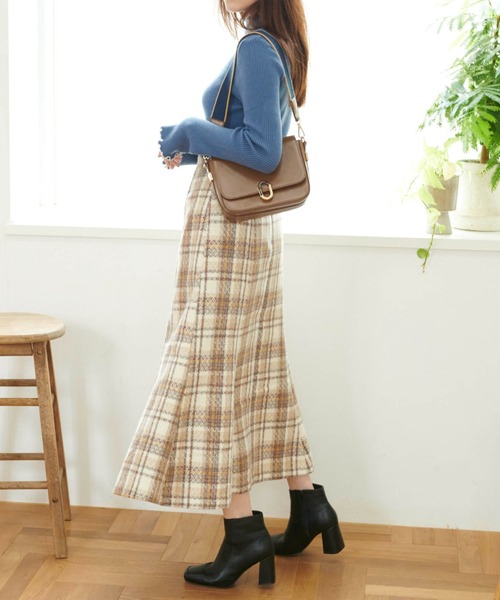 FREE'S MART(フリーズマート)の「◆ツイードチェックマーメイドスカート(スカート・レディース・ベージュ系その他/グリーン系その他/イエロー系その他・X-SMALL/MEDIUM/SMALL)」の14枚目の写真