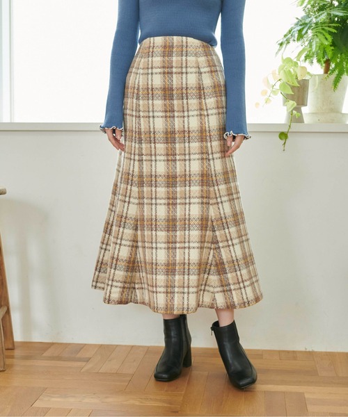FREE'S MART(フリーズマート)の「◆ツイードチェックマーメイドスカート(スカート・レディース・ベージュ系その他/グリーン系その他/イエロー系その他・X-SMALL/MEDIUM/SMALL)」の16枚目の写真