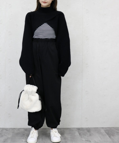 Per sist ence（パーシエンス）の「フェイクファー 巾着２WAYミニショルダーバッグ（ショルダーバッグ・レディース・レオパード/アイボリー/モカ/チャコールグレー/グレー/セージグリーン/スモークピンク/ブラウン系/ベージュ/ブラウン/ベージュ系・FREE）」の17枚目の写真