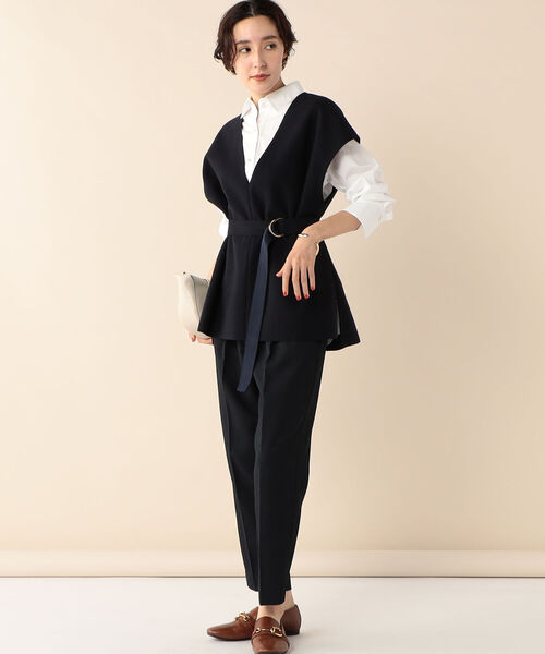 NOLLEY’S（ノーリーズ）の「ウォッシャブルピンヘッドタックパンツ（その他パンツ・レディース・ブルー系その他7/ブラウン系その他3/オフホワイト・34/36/38）」の12枚目の写真