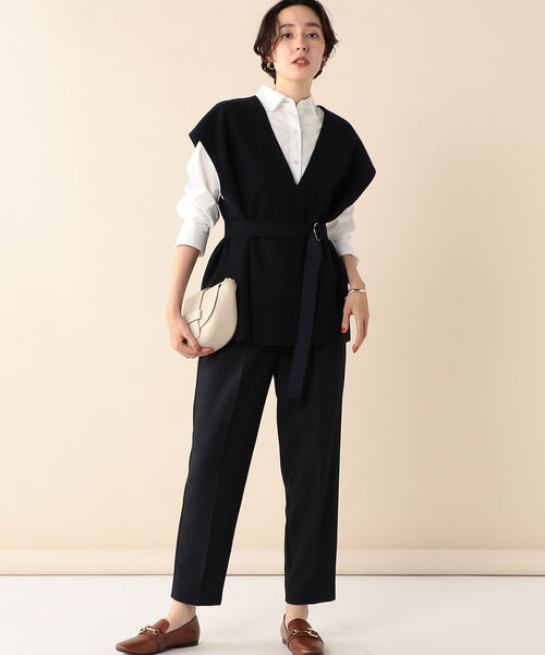 NOLLEY’S（ノーリーズ）の「ウォッシャブルピンヘッドタックパンツ（その他パンツ・レディース・ブルー系その他7/ブラウン系その他3/オフホワイト・34/36/38）」の13枚目の写真