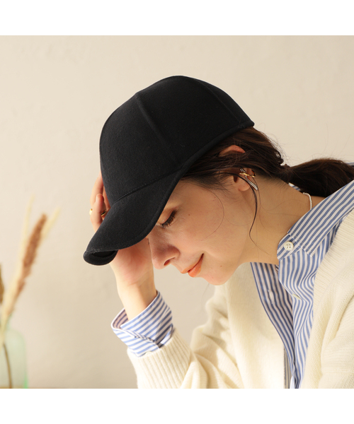 JOURNAL STANDARD relume（ジャーナルスタンダード　レリューム）の「【Benelli Montacone/ベネリ モンタコーネ】フェルトCAP：キャップ（ハット・レディース・ネイビー・FREE）」の8枚目の写真