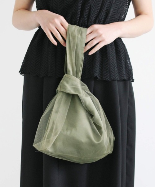 kaene（カエン）の「チュールドッキングハンドバッグ（ハンドバッグ・レディース・ベージュ/カーキ/ブラック・FREE）」の3枚目の写真