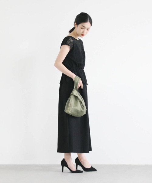 kaene（カエン）の「チュールドッキングハンドバッグ（ハンドバッグ・レディース・ベージュ/カーキ/ブラック・FREE）」の5枚目の写真