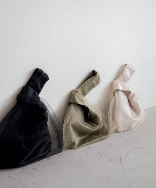 kaene（カエン）の「チュールドッキングハンドバッグ（ハンドバッグ・レディース・ベージュ/カーキ/ブラック・FREE）」の9枚目の写真