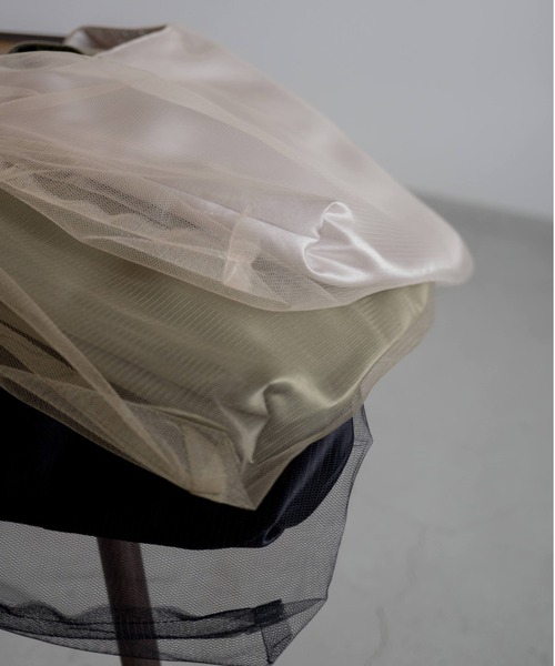 kaene（カエン）の「チュールドッキングハンドバッグ（ハンドバッグ・レディース・ベージュ/カーキ/ブラック・FREE）」の14枚目の写真