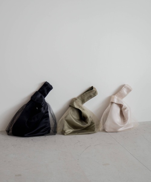 kaene（カエン）の「チュールドッキングハンドバッグ（ハンドバッグ・レディース・ベージュ/カーキ/ブラック・FREE）」の12枚目の写真