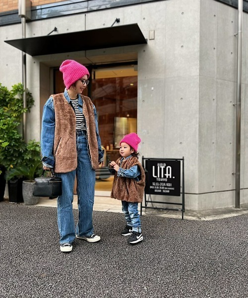 INTER FACTORY（インターファクトリー）の「ファッションインフルエンサー MAIKO - ノーカラーファーベスト（ベスト・レディース・ブラウン・FREE）」の4枚目の写真