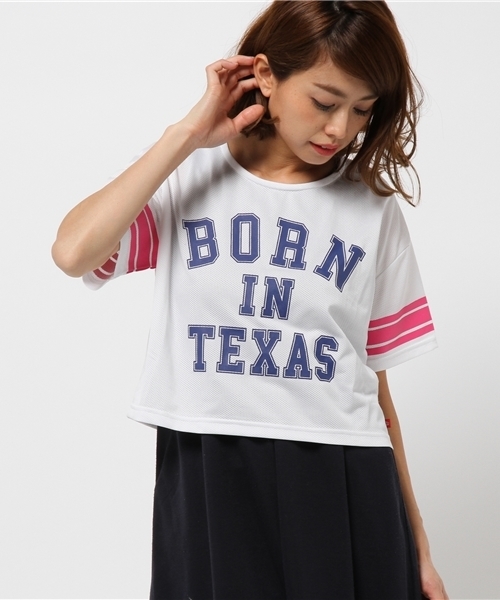 Dickies(ディッキーズ)の「メッシュワイドTシャツ(Tシャツ/カットソー・レディース・ホワイト/ブラック・MEDIUM/SMALL/LARGE)」の1枚目の写真