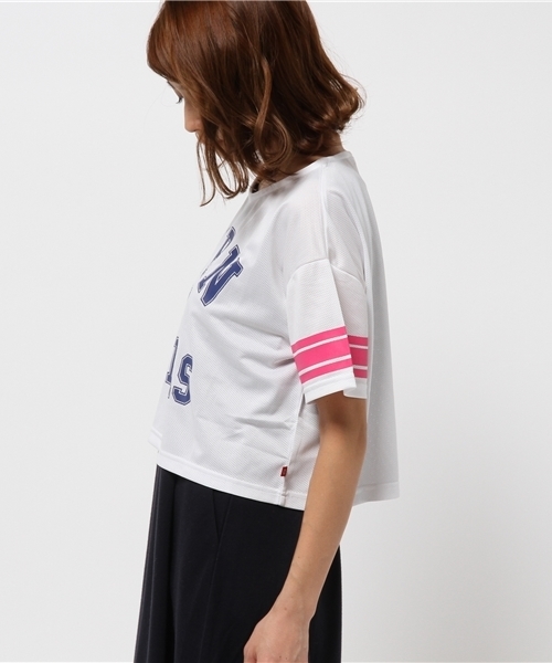 Dickies(ディッキーズ)の「メッシュワイドTシャツ(Tシャツ/カットソー・レディース・ホワイト/ブラック・MEDIUM/SMALL/LARGE)」の7枚目の写真