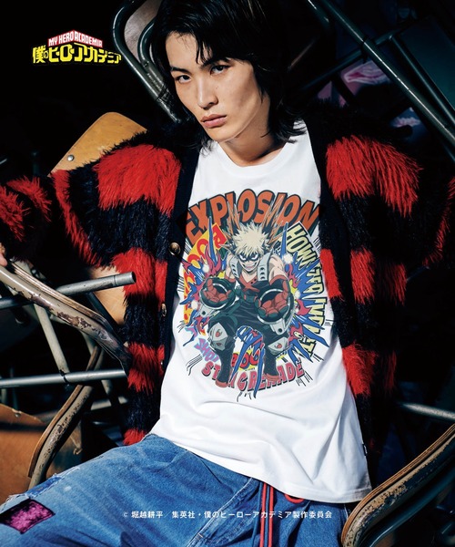 glamb(グラム)の「Katsuki Bakugo T / カツキバクゴウT【僕のヒーローアカデミアコラボレーション】(Tシャツ/カットソー・メンズ・ブラック/ホワイト・XS/S/M/L/XL)」の9枚目の写真