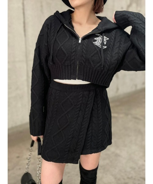 ENVYM(アンビー)の「ケーブルラップミニSK(スカート・レディース・ブラウン/ブラック・FREE)」の17枚目の写真