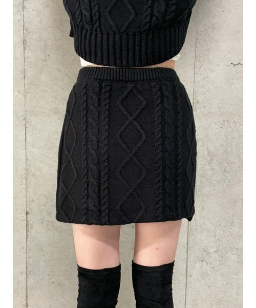 ENVYM(アンビー)の「ケーブルラップミニSK(スカート・レディース・ブラウン/ブラック・FREE)」の18枚目の写真