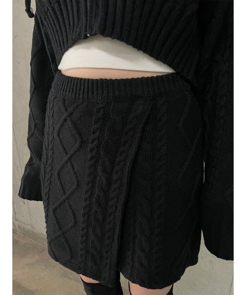 ENVYM(アンビー)の「ケーブルラップミニSK(スカート・レディース・ブラウン/ブラック・FREE)」の22枚目の写真